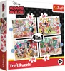 The image shows the packaging of a Minnie Mouse puzzle set for children. Produktbild-Vorschau