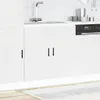 A clean, minimalist shot of a white kitchen cabinet with a sink and faucet visible in the background. Anteprima dell’immagine prodotto