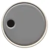 A top-down view of a gray ceramic garlic keeper with a lid and a small hole on the side. Produktbild-Vorschau