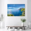 Leinwandbild Panorama einer Insel Meer Schiffe 90x60 Feeby Produktbild-Vorschau 2