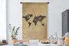 MuchoWow® Wandteppich Wandbehang Weltkarte - Zitat - Beige Produktbild-Vorschau 3