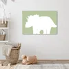 Wanddeko 90x60 cm - Kinder Dino - Triceratops - Grün, Produktbild-Vorschau 5