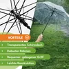 KRUMAD Transparenter Regenschirm 71 cm, Großer Stockschirm Produktbild-Vorschau 5