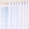 Ösengardine einfarbig Voile Struktur extrabreit weiß Produktbild-Vorschau 2