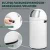 eluno Poubelle à poussoir 35 litres en tôle d'acier, Voir les images du produit 6