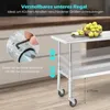 GOPLUS Edelstahltisch mit 4 Universalrädern, Produktbild-Vorschau 3