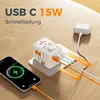 TESSAN Reiseadapter Weltweit, Universal Reisestecker mit 1 Produktbild-Vorschau 3