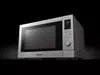 A silver Panasonic microwave oven is shown against a black background. Anteprima dell’immagine prodotto