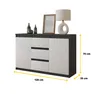 Komoda 120 Cm Antracyt / Biały Mat 3 Szuflady, 2 Drzwi, 2 Podgląd zdjęcia produktu 2
