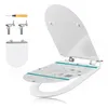 SONGMICS WC-Sitz kurze D-Form, Absenkautomatik, abnehmbarer Produktbild-Vorschau 2