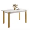 Ausziehbarer Tisch ARTON GOLD 140 cm, Weiß Produktbild-Vorschau 1