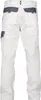 A back view of white work pants with gray accents. Produktbild-Vorschau