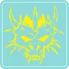 Aufkleber - Autoaufkleber "Monster Skull" 50cm x 48cm gelb Produktbild-Vorschau 2