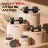 FEIERDUN 22 kg Hantelset, 4-in-1, für Langhantel, Produktbild-Vorschau 2