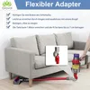 A vacuum cleaner attachment is shown next to a sofa. Voir les images du produit