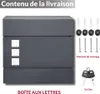 Monzana Boîte aux lettres murale XXL acier zingué Voir les images du produit 3
