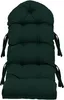 A dark green chair cushion with ties. Podgląd zdjęcia produktu