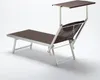 A single chaise lounge with a sunshade, presented on a white background. Anteprima dell’immagine prodotto