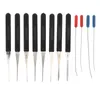 A set of lock picking tools arranged in a row against a white background. Produktbild-Vorschau