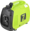 A green and black inverter generator is shown from a three-quarter angle against a white background. Produktbild-Vorschau