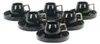 Bricard Espresso-Set 12-teilig aus Porzellan, Schwarz-Gold Produktbild-Vorschau 3