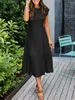 ASKSA Femme Elégante Robe Maxi Ligne A Swing Boho Manches Voir les images du produit 3