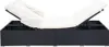 vidaXL Lehátko pre 2 osoby s vankúšom Poly Rattan Black Náhľad obrázku produktu 4