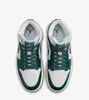 A top-down view of a pair of Nike Air Jordan 1 Mid Oxidized Green Sail White sneakers. Anteprima dell’immagine prodotto