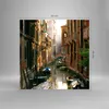 Bilder auf glas - Venedig Brücke Wasser Haus - 50x50cm - Produktbild-Vorschau 3
