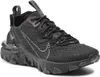 A black Nike React Vision M shoe is shown from a side-angle on a white background. Voir les images du produit