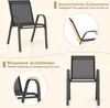 Collage of images showing details of a black outdoor chair. Náhľad obrázku produktu