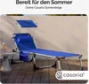 CASARIA® Sonnenliege Klappbar 180kg Belastbar Seitentasche Produktbild-Vorschau 2