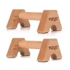 Two wooden push-up bars are displayed on a white background. Podgląd zdjęcia produktu
