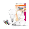 A product shot of OSRAM LED bulbs and a remote control, with packaging in the background. Anteprima dell’immagine prodotto