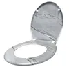 A toilet seat with a marble pattern, shown from a slightly elevated angle. Produktbild-Vorschau