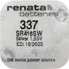 Renata SR 416 SW Knopfzelle | Batterie 337 Silberoxid 1,55V Produktbild-Vorschau 2