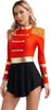 Damen Ringmaster Kostuum, circusdirectrice, rood, goud, Productafbeelding-voorbeeld 2