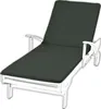 A white chaise lounge with a dark gray cushion on a white background. Produktbild-Vorschau