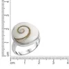 V Ring 925/- Sterling Silber weiß 052 (16,6) Muschel weiß Produktbild-Vorschau 2