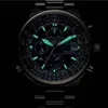 A close-up of a Citizen Promaster Sky AT8300-58L men's radio-controlled solar watch with a blue dial, showing its luminous hands and markers. Produktbild-Vorschau