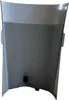 A close-up shot of a gray plastic component with a curved top edge and a visible black lever at the bottom. Produktbild-Vorschau