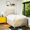 Boxspringbett mit Matratze Creme 120x200 cm Stoff Produktbild-Vorschau 5