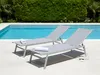 BELIANI Chaise longue de jardin grise et argentée avec Voir les images du produit 2