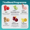 A collage of images showcasing different drink programs for an ice blender, with accompanying text descriptions. Produktbild-Vorschau
