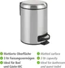 WENKO poubelle à pédale 3 LEMAN inox déchets cosmétiques Voir les images du produit 3