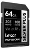 LEXAR Carte SD Silver Plus UHS-1 64Go V30 R205/W100 Voir les images du produit 3