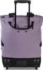 The back view of a purple rolling duffel bag with black accents and a retractable handle. Podgląd zdjęcia produktu