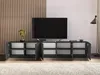 Szafka rtv pod telewizor 250cm 250 czarny mat nowoczesna Podgląd zdjęcia produktu 4