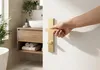 Gold Türbeschlag CUBE WC-Langschildgarnitur für Badtüren WC Produktbild-Vorschau 4