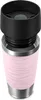 A pink and silver travel mug with a black lid. Náhľad obrázku produktu
